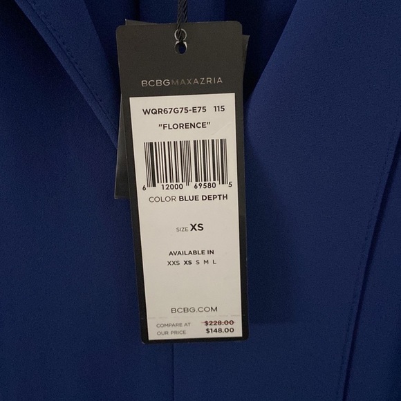 Bcbgmaxazria Florence dress in blue depth NWT - Picture 6 of 7